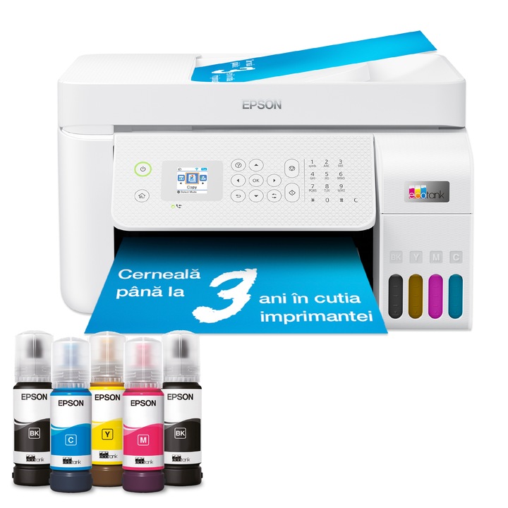 Multifunctional Inkjet color CISS Epson EcoTank L5296, A4, Wireless, Fax