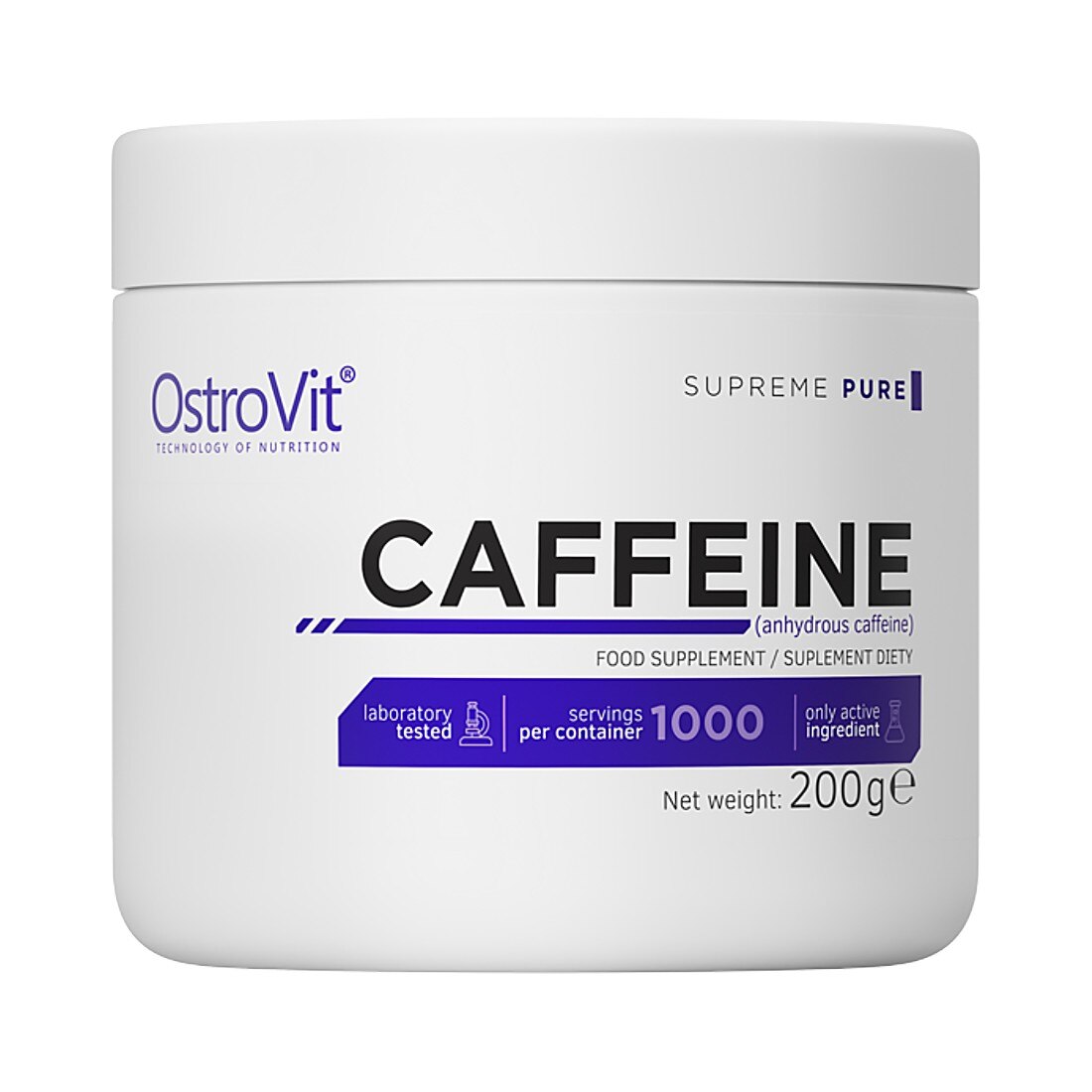 Supliment alimentar cofeina OstroVit, 200g