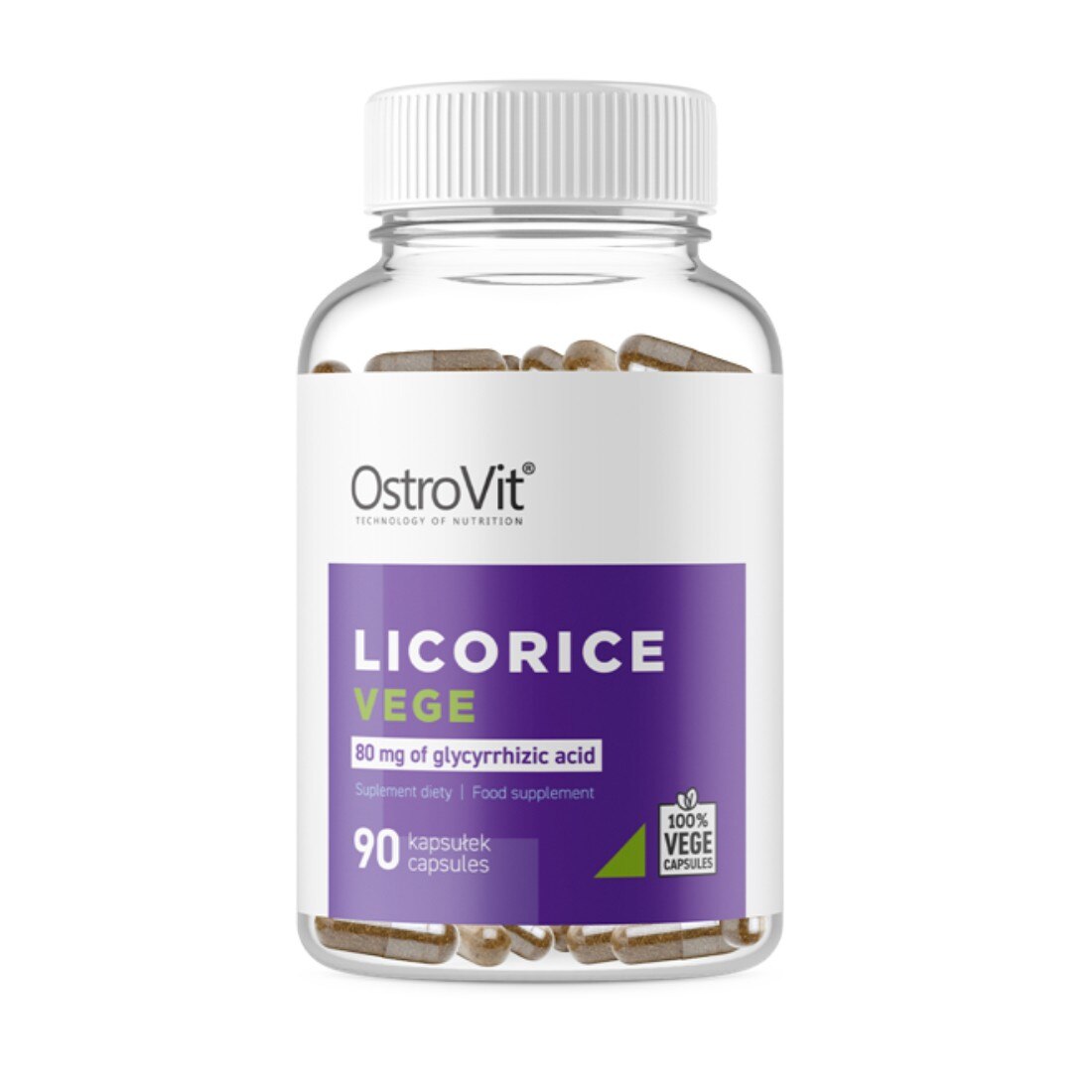 Extract din radacina de lemn dulce OstroVit Lukrecja VEGE, 90 capsule