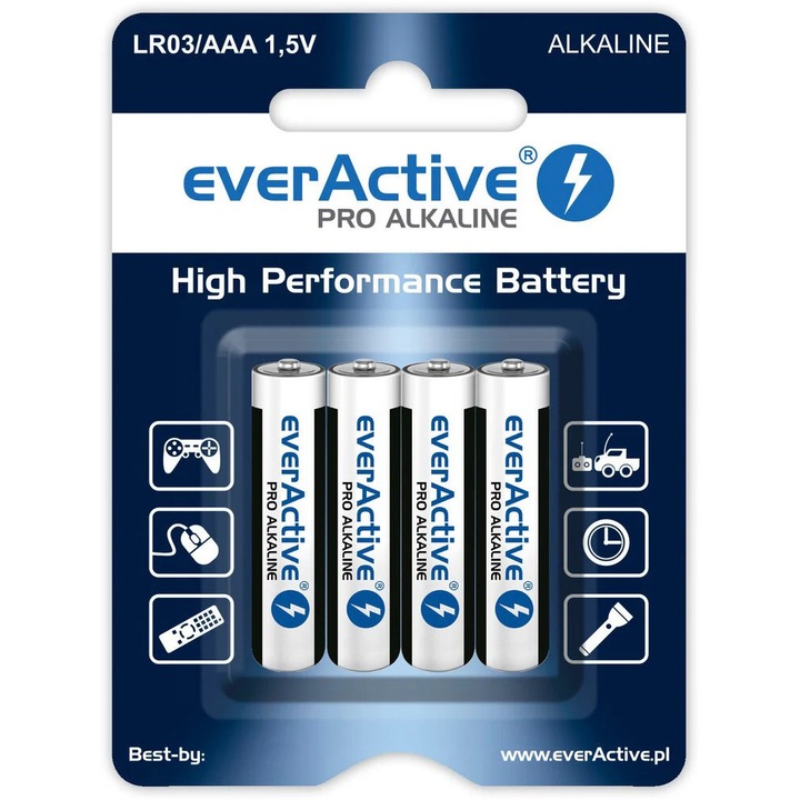 Baterii lr03 aaa everactive pro 4 buc in blister
