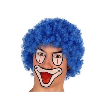 Peruca de clovn albastra, marime universala Peruca de clovn albastra, marime universala