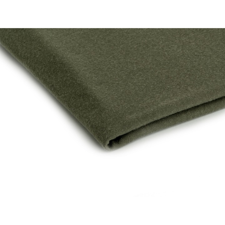 Трикотаж Поли-вискоза, изпреден полиестер, Polyspun, цвят Каки, размер 50 см х 160 см