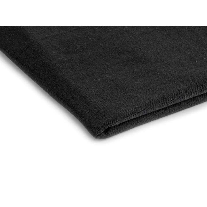 Tricotaje Poli-viscoza, poliester filat, Polyspun, culoare Negru, dimensiune 50 cm x 160 cm