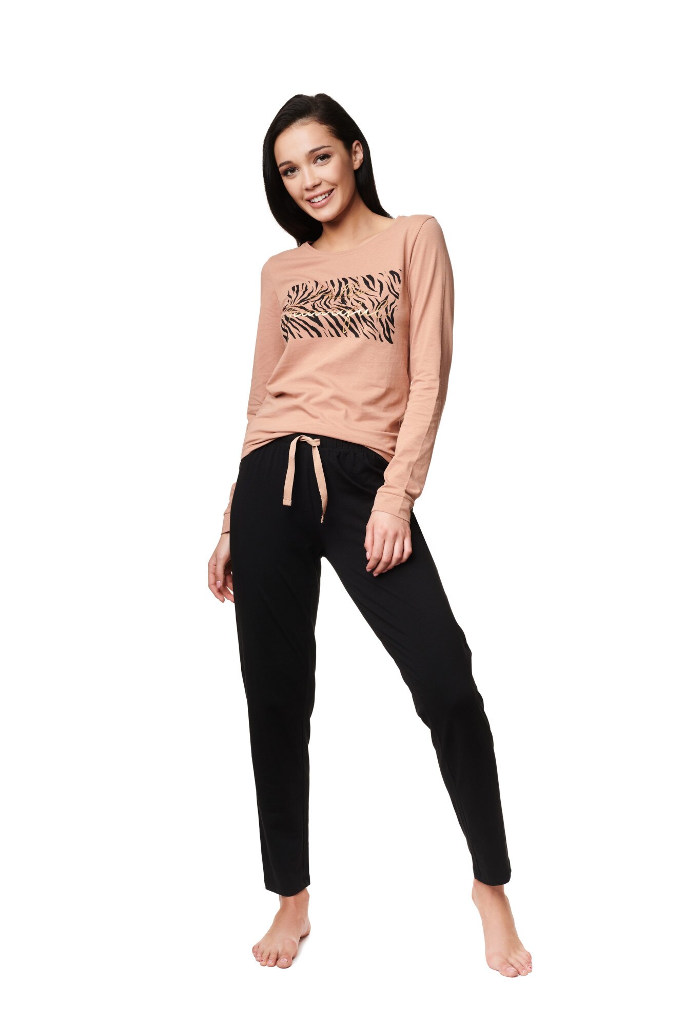 Pijamale de dama Henderson Zanzibar Somon/Negru