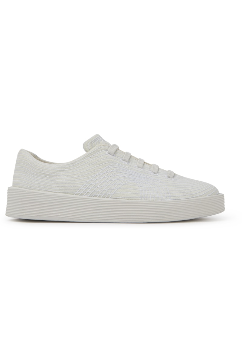 Pantofi sport casual Courb, Camper, Textil, 42 EU, Alb