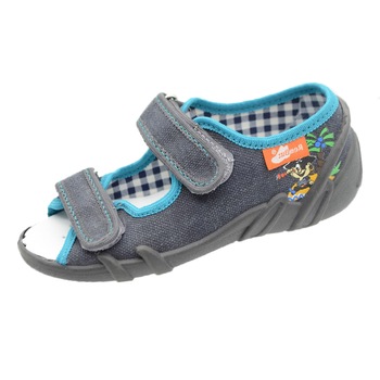 Sandale din panza pentru baieti Renbut 0113-G-27, Gri 48851 Sandale din panza pentru baieti Renbut 0113-G-27, Gri 48851