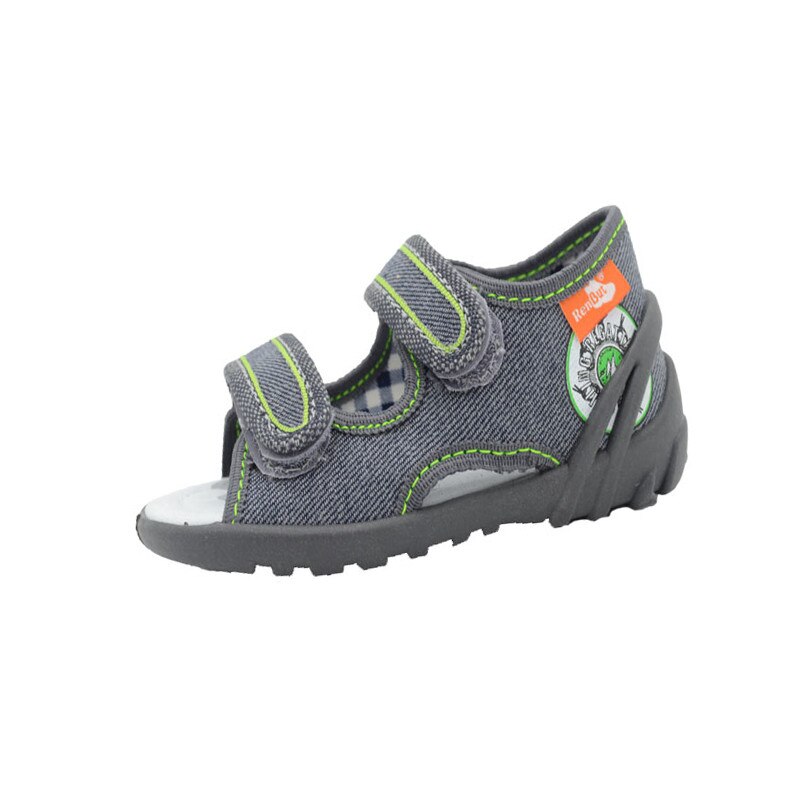 Sandale din panza pentru baieti Renbut RNBT3-G-22, Gri 22 EU