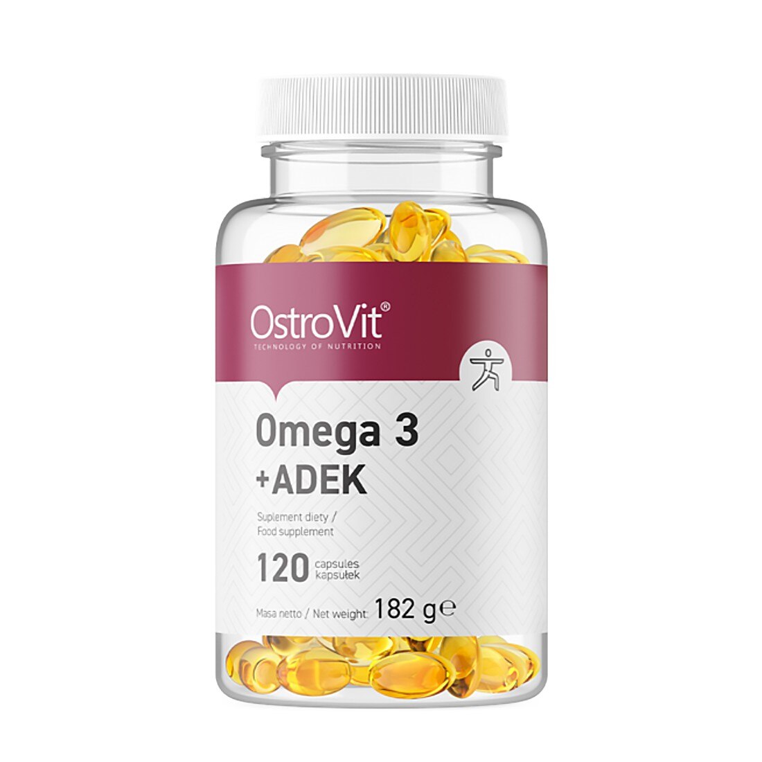 Supliment alimentar Omega 3 + ADEK OstroVit, 120 capsule