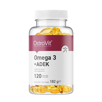 Supliment alimentar Omega 3 + ADEK OstroVit, 120 capsule Supliment alimentar Omega 3 + ADEK OstroVit, 120 capsule
