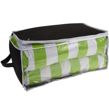 Husa organizator cu fermoar pentru depozitare imbracamite, 45 x 30 x 20 cm, poliester, negru Husa organizator cu fermoar pentru depozitare imbracamite, 45 x 30 x 20 cm, poliester, negru