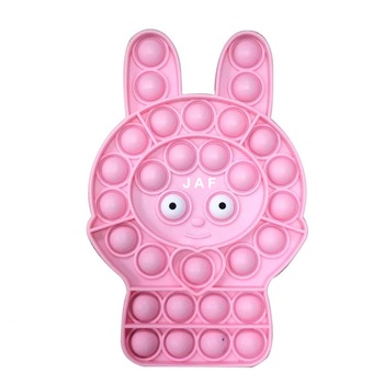 Jucarie antistres din silicon JAF®, Pop it now, forma iepure, 17.5x11.5x1.5 cm, Roz Jucarie antistres din silicon JAF®, Pop it now, forma iepure, 17.5x11.5x1.5 cm, Roz