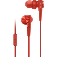 Casti In-Ear Sony MDRXB55APR, Extra Bass, Microfon, Cu fir, Rosu