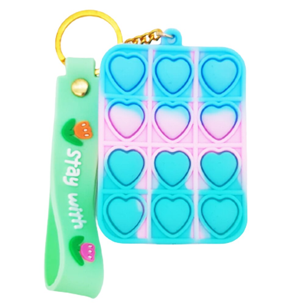 Mini Gentuta Pop It Zenuk® - Breloc, Sensory Fidget Toy, Antistres, 8-12cm, Multicolor