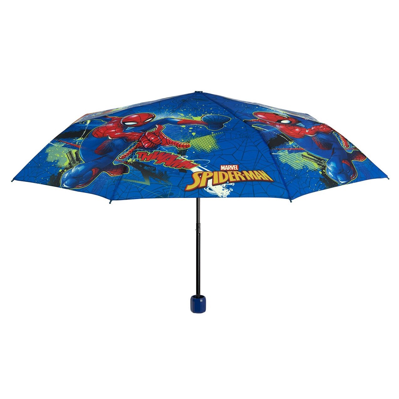 Umbrela Perletti Spiderman, rezistenta la vant, plianta, manuala, mini, pentru baieti