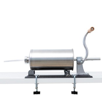 Aparat Umplut Carnati din Inox 3Kg Orizontal cu 4 Palnii incluse Micul Fermier Aparat Umplut Carnati din Inox 3Kg Orizontal cu 4 Palnii incluse Micul Fermier