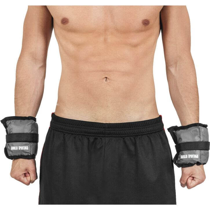Greutati incheietura mana/glezna, Gorilla Sports, Gri, 2X1Kg