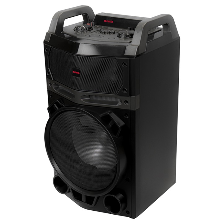 Sistem Audio Portabil pentru Karaoke, Aiwa KBTUS-700, Bluetooth, Auxiliar, microSD, USB, Negru