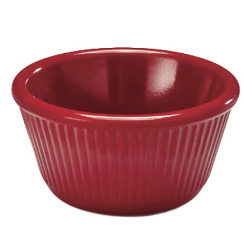 Bol melamina striat Culinaro 8x4,5cm rosu