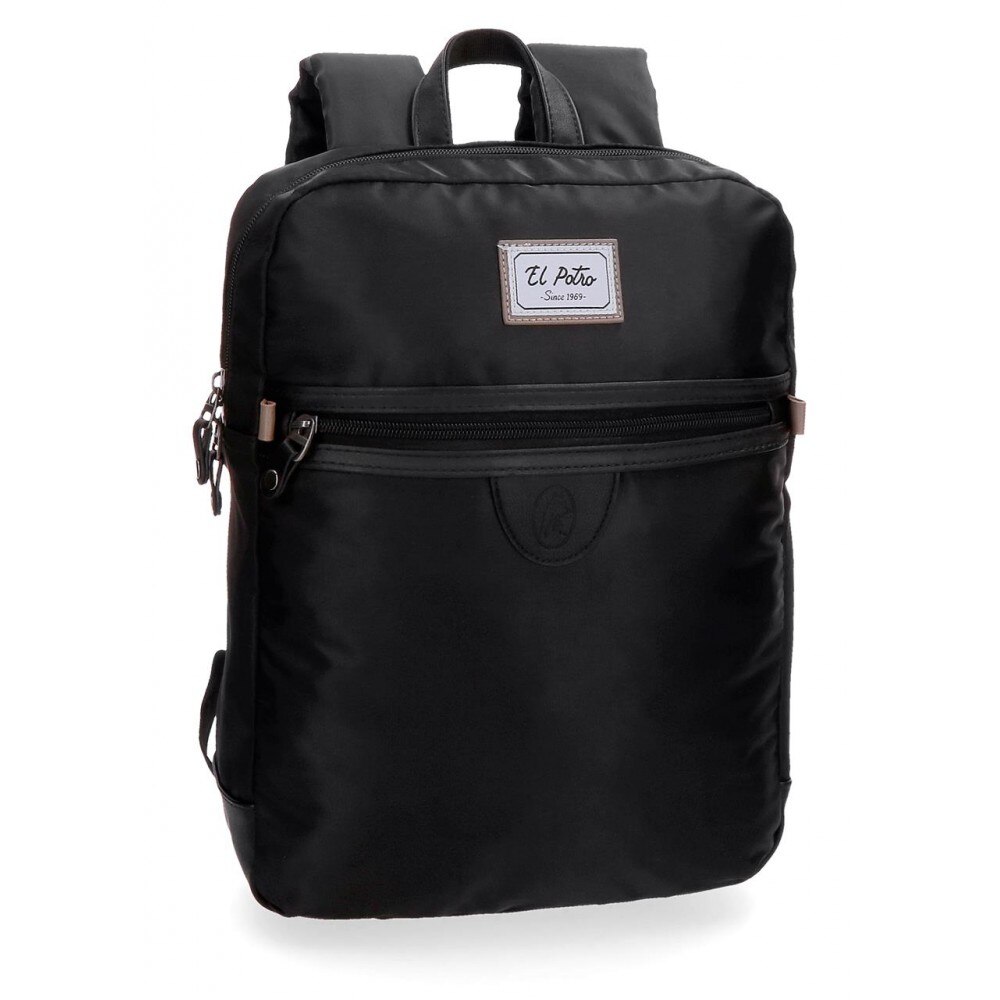 Rucsac casual El Potro Pipe, 26x35x10 cm, negru