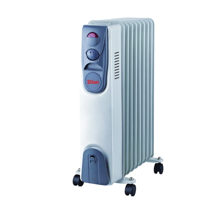 ZILAN ZLN-2111 Elektromos Radiátor 9 elem, teljesítmény 2000 W, 3 teljesítményszint, biztonsági termosztát, állítható termosztát