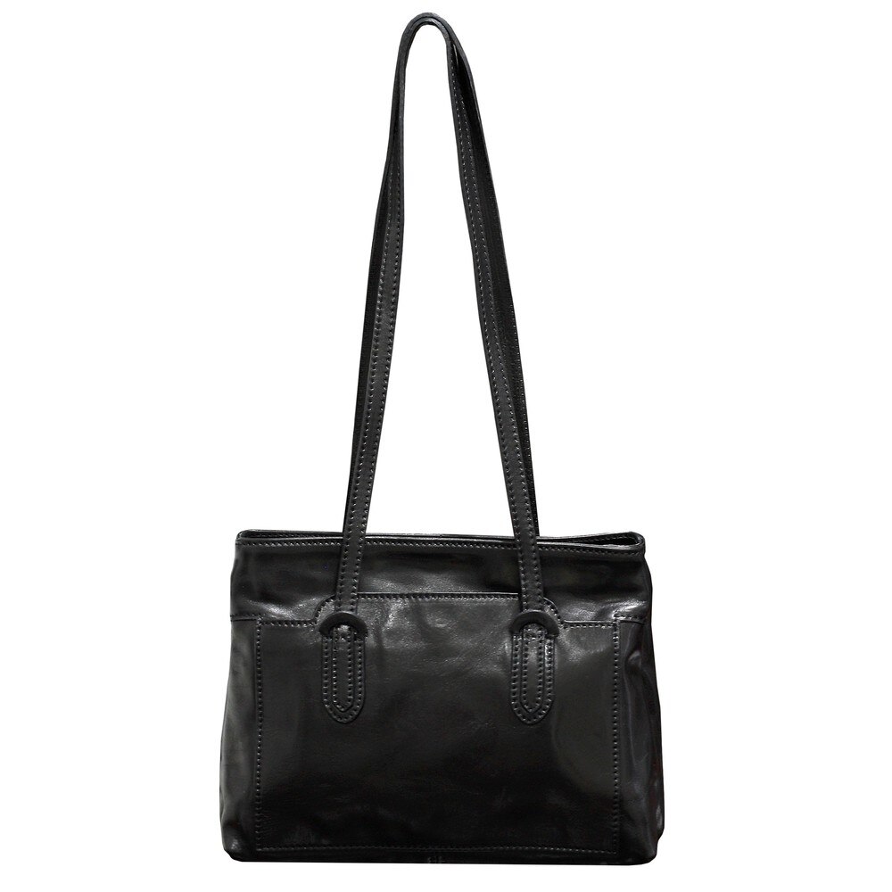 Geanta dama casual, piele vacchetta 5520, neagra