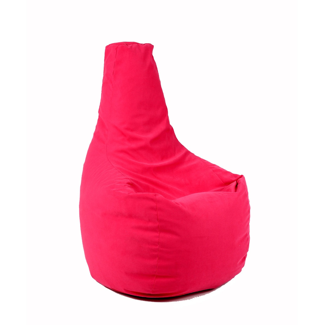 Fotoliu (Mediu) Sunlounger - Roz (piele eco) umplut cu perle polistiren (fotoliu para marca Pufrelax) Fabricat in Romania