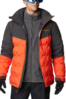 Columbia, Geaca cu umplutura de puf si model in doua nuante, pentru schi Wild Card™, Oranj/Gri inchis, XL Columbia, Geaca cu umplutura de puf si model in doua nuante, pentru schi Wild Card™, Oranj/Gri inchis, XL