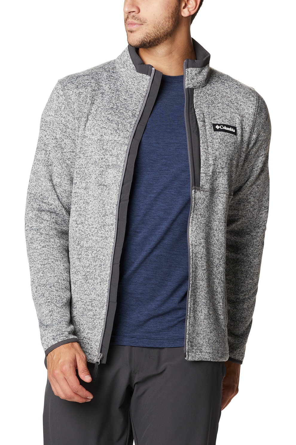 Columbia, Bluza cu fermoar pentru trekking Sweater Weather™, Gri melange