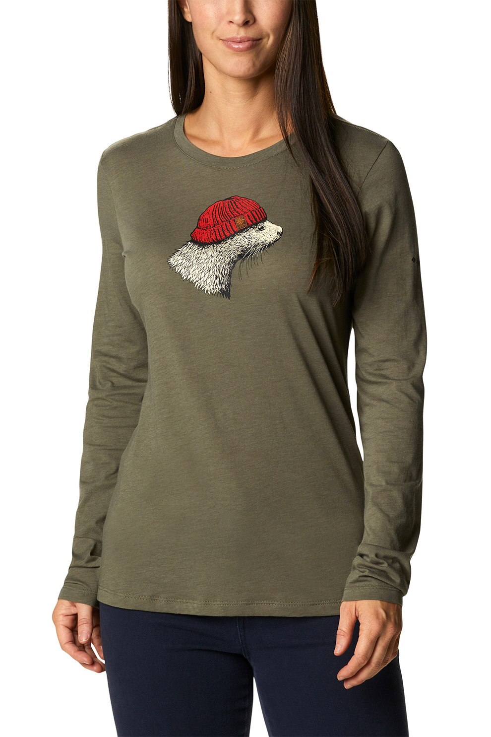 Columbia, Bluza cu imprimeu Hidden Haven, Verde/Rosu