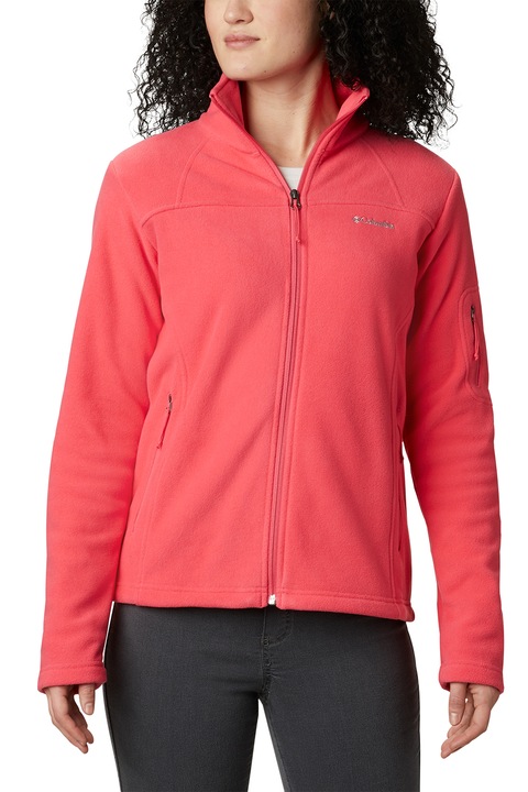 Columbia, Bluza din fleece cu fermoar pentru trekking Fast Trek II, Coral