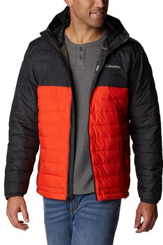 Columbia, Geaca cu gluga Powder Lite, Rosu vermillion/Negru Columbia, Geaca cu gluga Powder Lite, Rosu vermillion/Negru