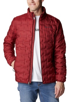 Columbia, Geaca cu umplutura de puf si aspect texturat Delta Ridge, Rosu inchis Columbia, Geaca cu umplutura de puf si aspect texturat Delta Ridge, Rosu inchis