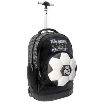 Ghiozdan troler ergonomic 3D Real Madrid, negru, 47 cm Ghiozdan troler ergonomic 3D Real Madrid, negru, 47 cm