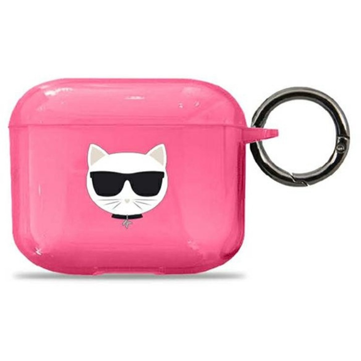 Калъф Karl Lagerfeld KLA3UCHFP Choupette за Apple AirPods 3, розов