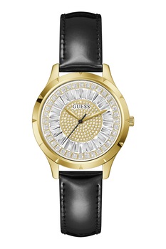 Guess, Ceas din otel inoxidabil cu cristale, Auriu/Negru Guess, Ceas din otel inoxidabil cu cristale, Auriu/Negru