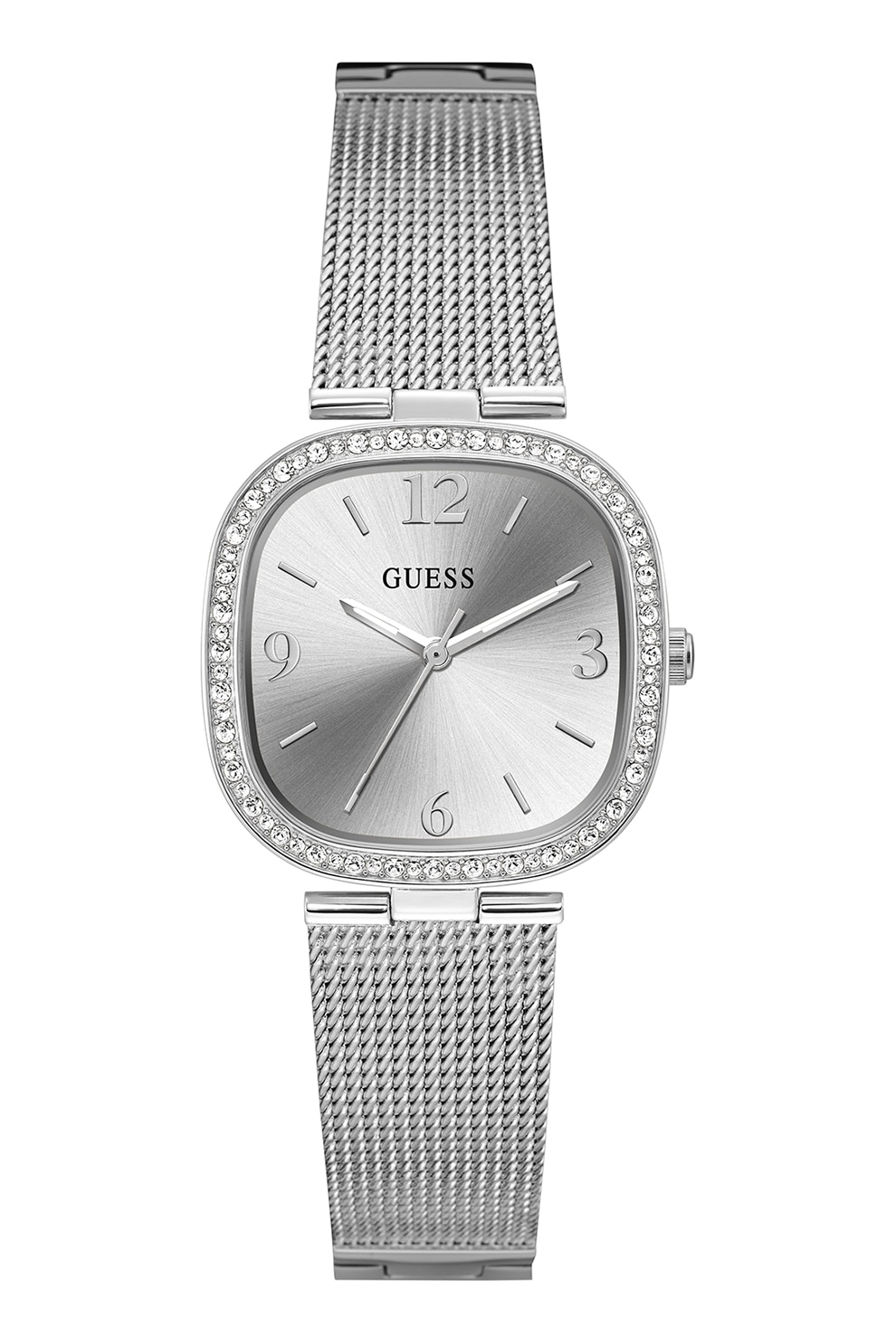 Guess, Ceas cu bratara cu model plasa, Argintiu