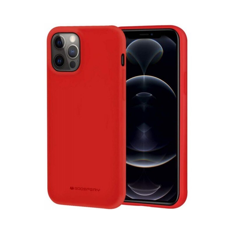 Husa Spate Mercury Goospery Soft Jelly Compatibila Cu iPhone 12 Pro Max, Rosu