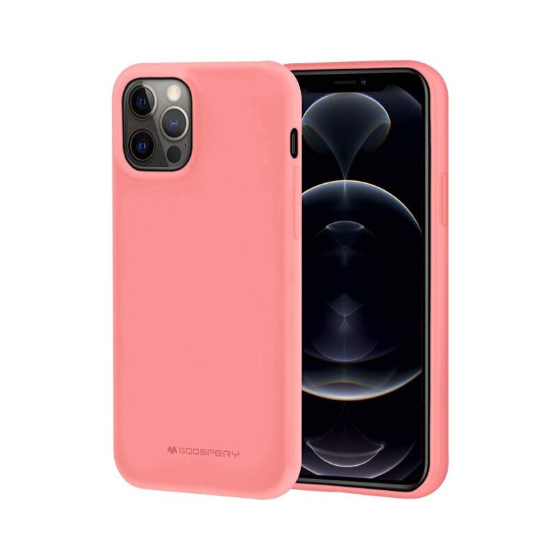 Husa Spate Mercury Goospery Soft Jelly Compatibila Cu iPhone 12 Pro Max, Roz