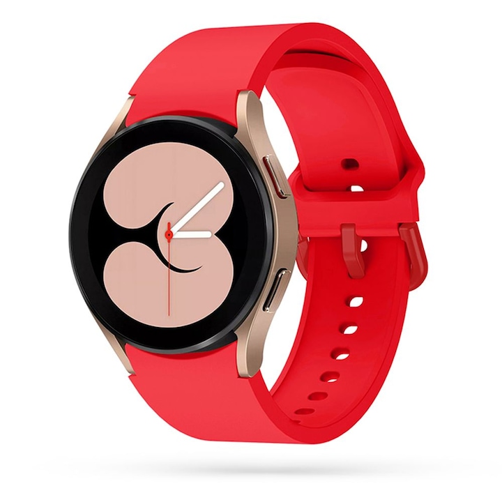 Samsung Galaxy Watch 4 40 / 42 / 44 / 46 okosóra szíj - piros szilikon szíj