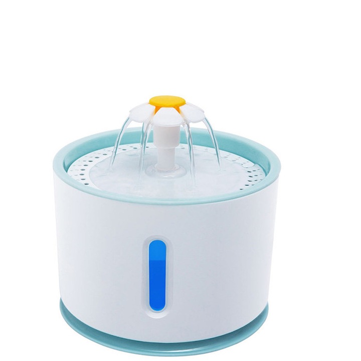 Automatikus házi szökőkút, 2,4 l, fehér, szénszűrővel