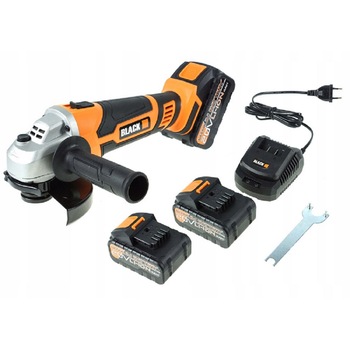 Polizor unghiular cu acumulator 125MM 20V 2 baterii 4000mah 8500 rpm 42557 BlackTools Polizor unghiular cu acumulator 125MM 20V 2 baterii 4000mah 8500 rpm 42557 BlackTools