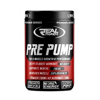Supliment Real Pharm Pre Pump, Fructul pasiunii/Mango, 500g Supliment Real Pharm Pre Pump, Fructul pasiunii/Mango, 500g