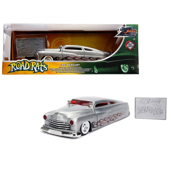 1951 MERCURY Bare metal & 20J RoadRats tábla szett modell autó 1:24