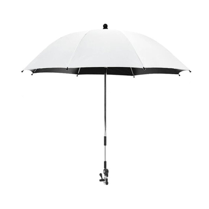 Esernyő babakocsihoz, Bebumi, szürke, 75cm