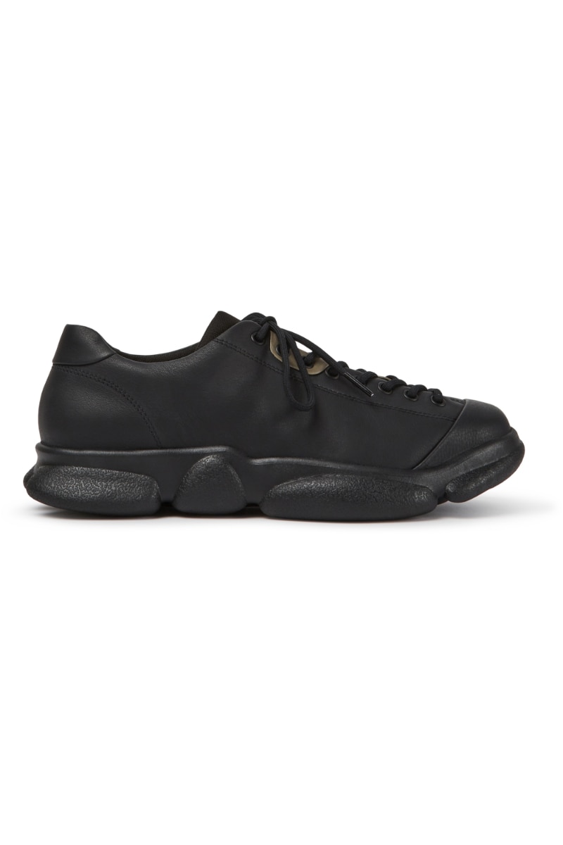 Pantofi sport Karst, Camper, Piele naturala, 44, Negru