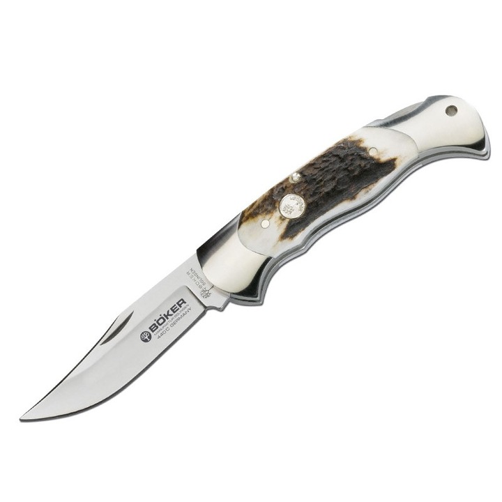 Briceag Boker Solingen Scout Hirschhorn, Otel, Argintiu