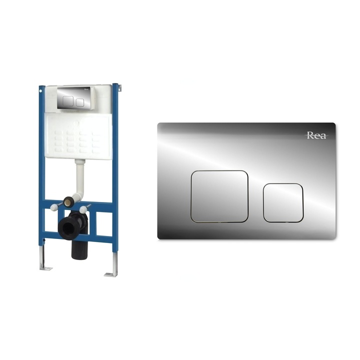 Структура за вграждане Rea F Chrome, С бутон, Chrome