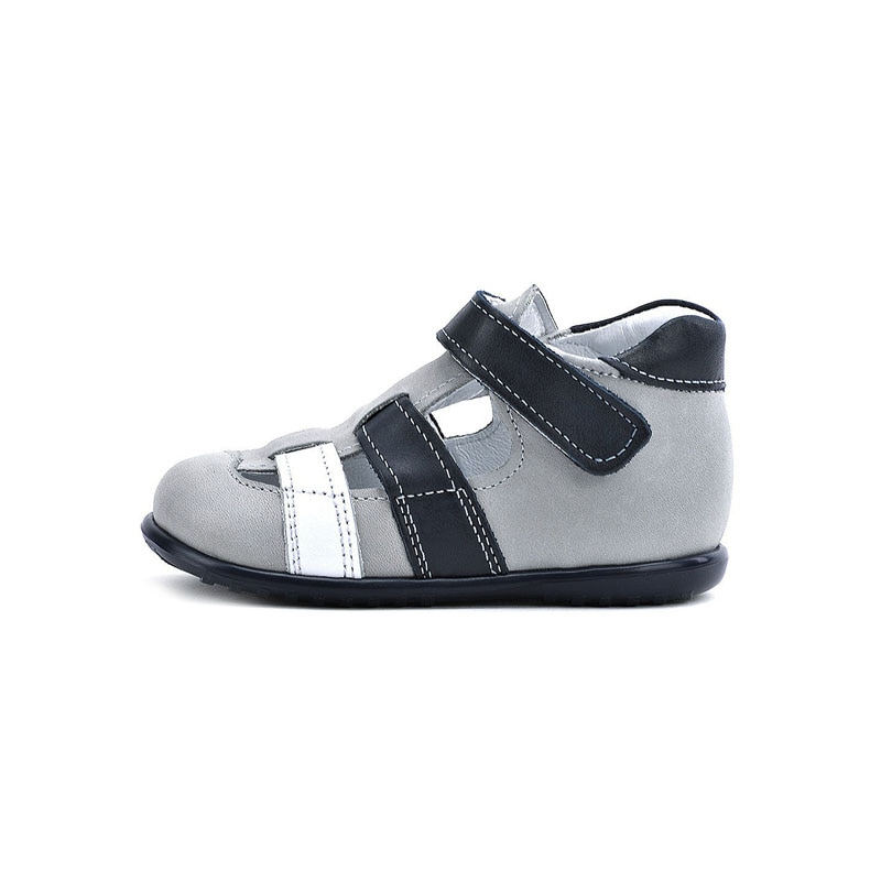 Pantofi ortopedici din piele pentru baieti Emel E 1942-4, Gri 2240