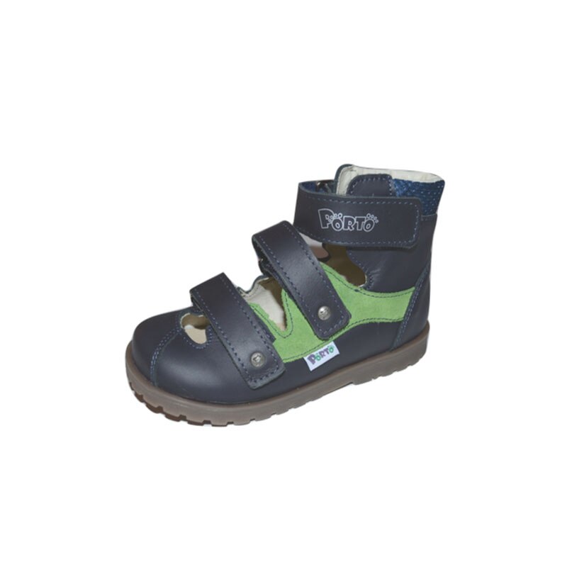 Pantofi ortopedici din piele pentru baieti Mrugala PORTO 2299, Bleumarin 1365