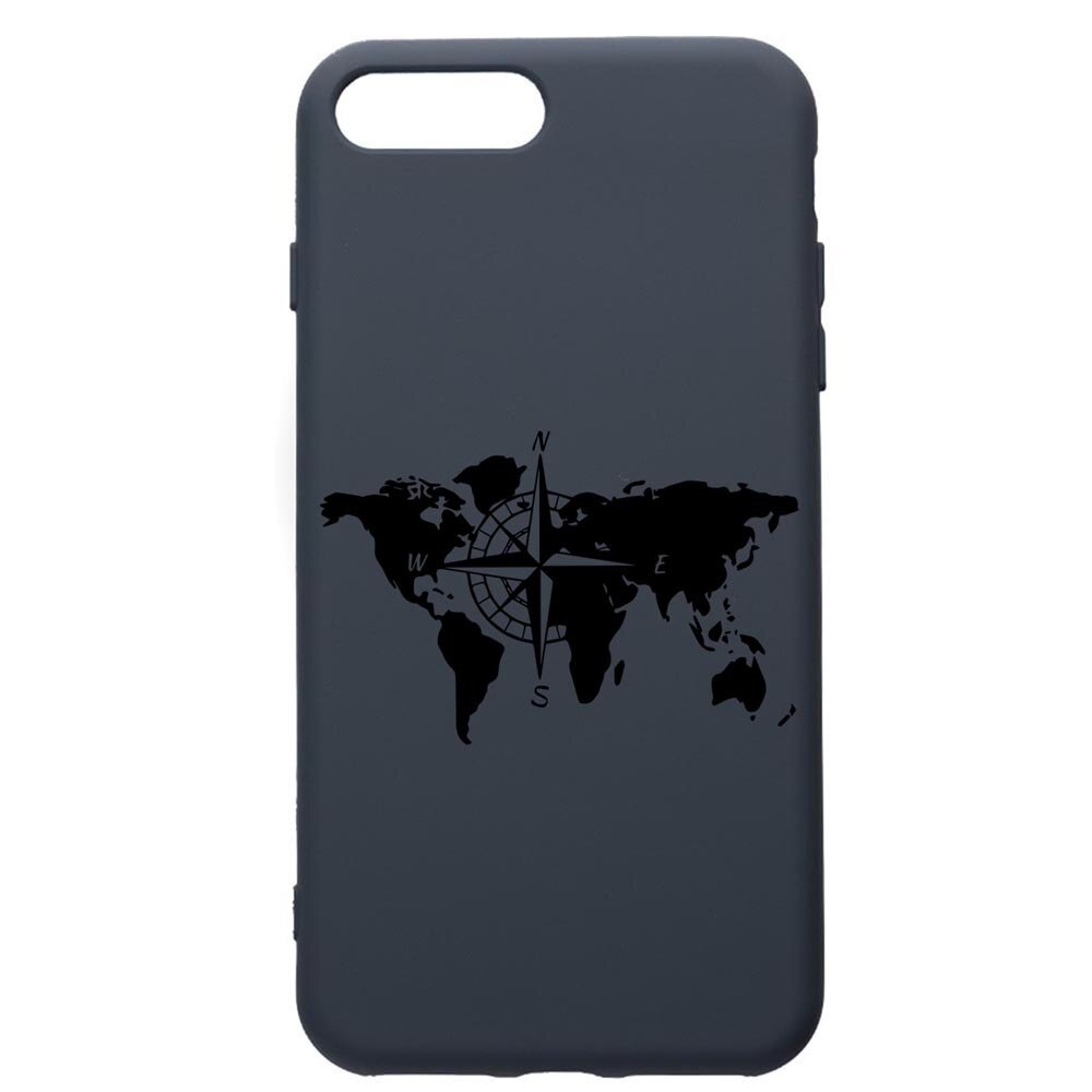 Husa Premium Silicon Compatibila Cu Apple iPhone 8 Plus / iPhone 7 Plus, Traveler, cu interiorul din material textil, protectie camera, Alaskan Blue, PAB735